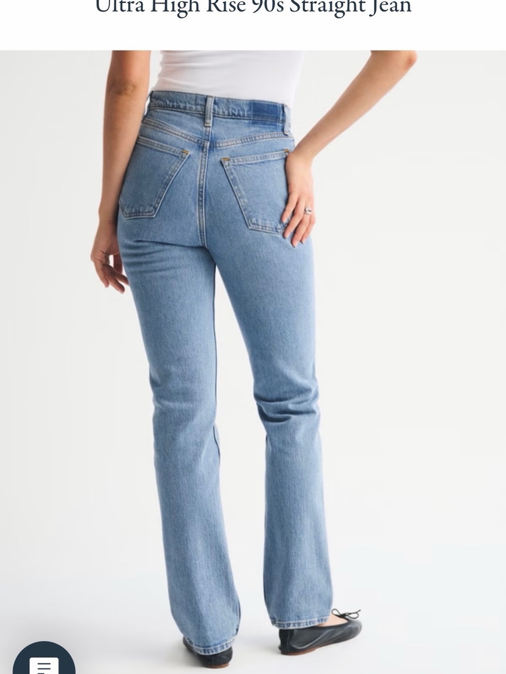 Abercrombie & Fitch Ultra High-Rise Straight Jeans in Light Blue